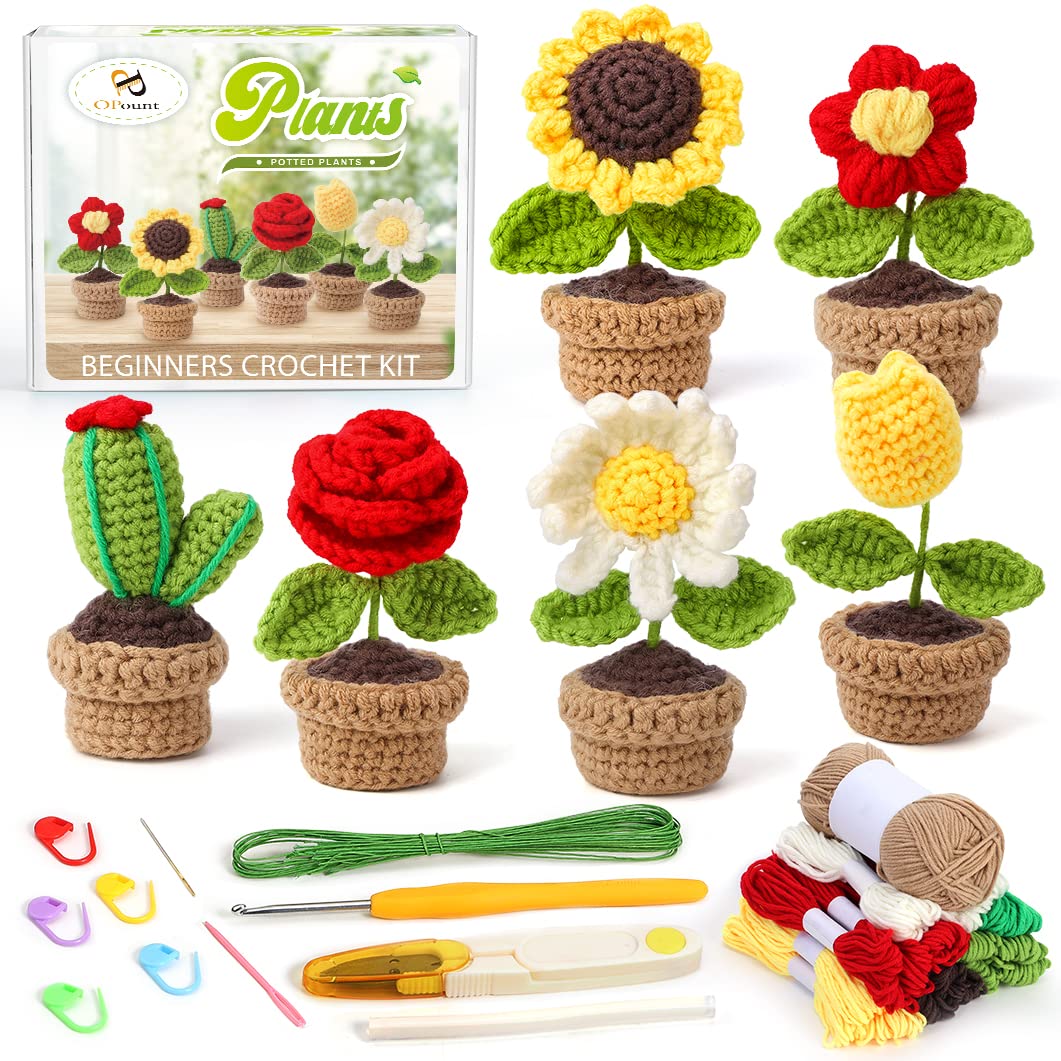 Sunflower Crochet Kit for Beginners, Crochet Materials Pack, Kids