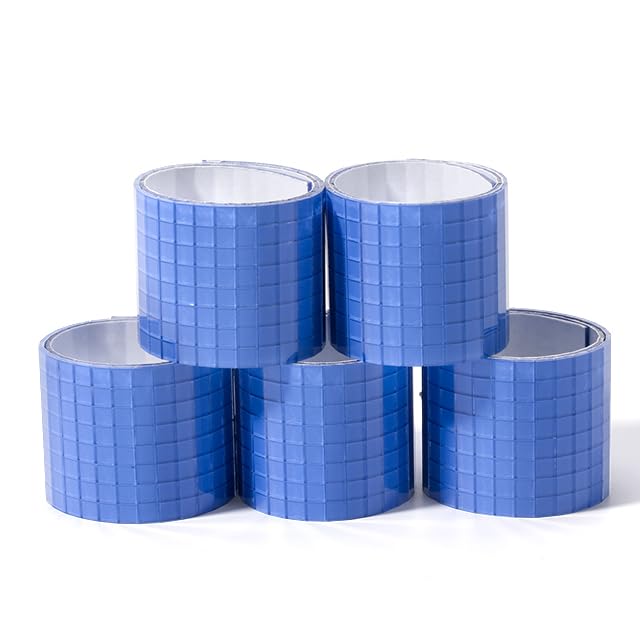 Double-Sided Adhesive Dots Acrylic 12mm Transparent Dots Tape Sticker for Craft DIY Decoration 1500pcs, Size: 12 mm, Blue